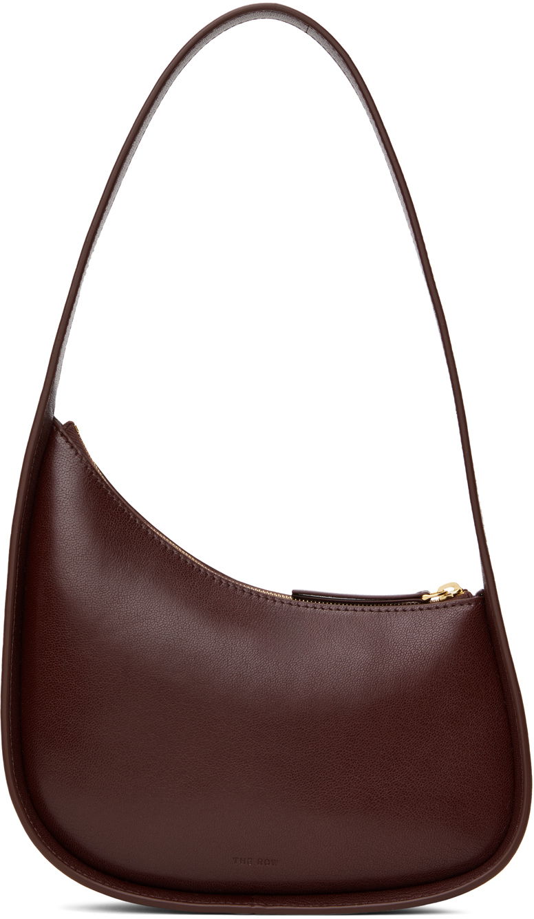 Чанта през рамо The Row Burgundy Half Moon Bag Бургунди | W1249-L39