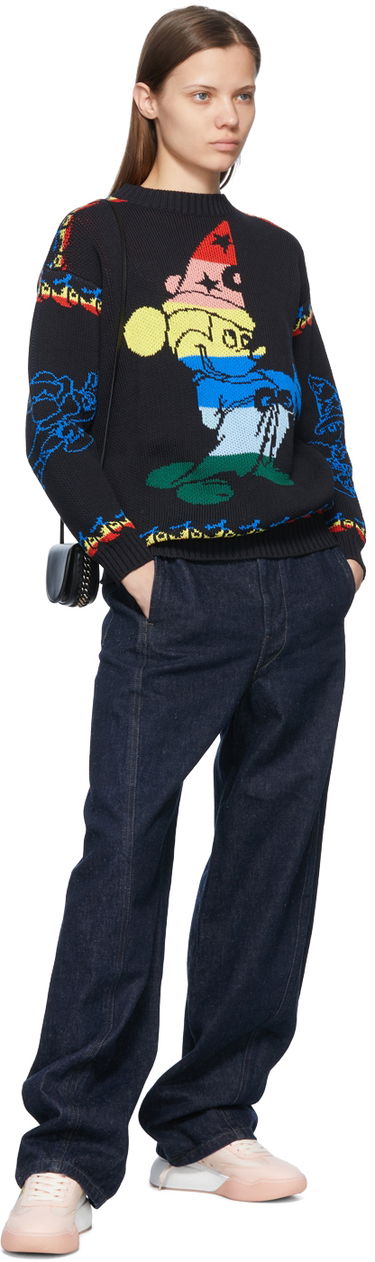 Пуловер Stella McCartney Stella McCartney Fantasia Rainbow Mickey Graphic Sweater Черно | 6K00793S7253, 3