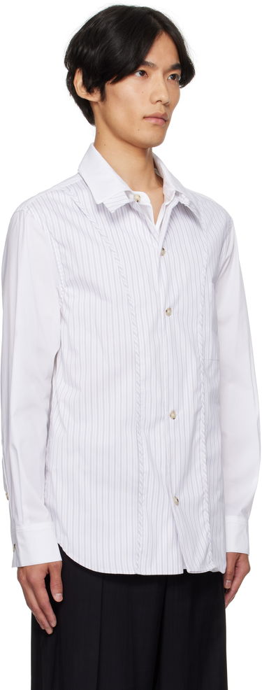 Риза Andersson Bell Andersson Bell Open Collar Layered Shirt Бяло | atb1341m, 1