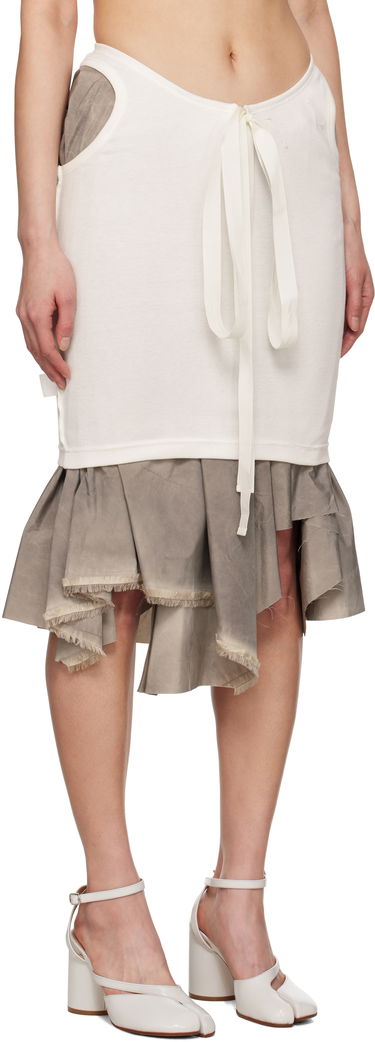 Пола Maison Margiela Maison Margiela Décortiqué Midi Skirt Бяло | S51ME0033 MTN062, 1