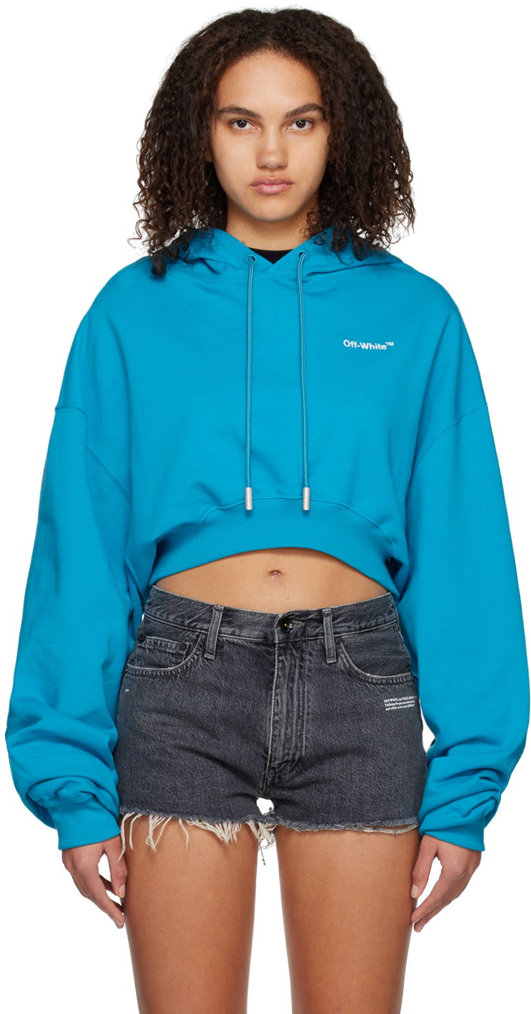 Суитчър Off-White Blue For All Helv Hoodie Синьо | OWBB050S23JER0014901, 0
