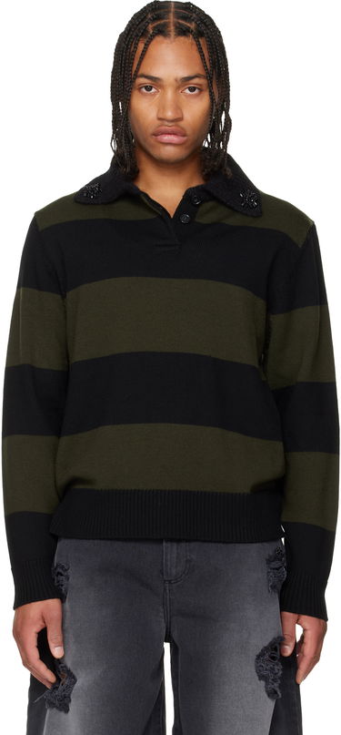 Поло тениска Simone Rocha Simone Rocha Embellished Fuzzy Collar Rugby Polo Многоцветен | VMK13SB 0646, 0