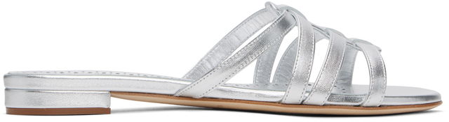 Manolo Blahnik Riran Strappy Leather Sandals