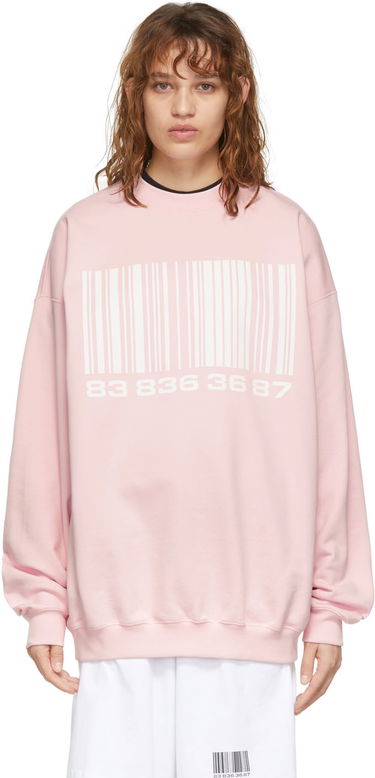 Суитчър VETEMENTS VTMNTS Big Barcode Sweatshirt Розово | VL12TR100P, 0