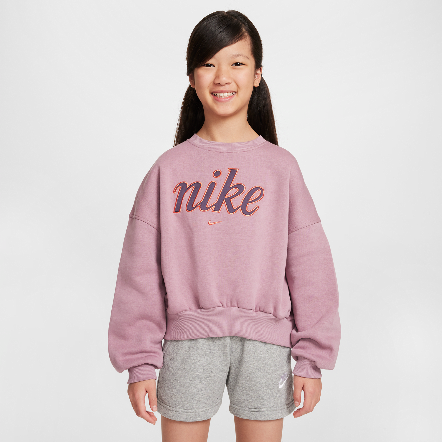 Суитчър Nike Sportswear Club Fleece Crewneck Sweatshirt Лилаво | FZ5566-523, 0