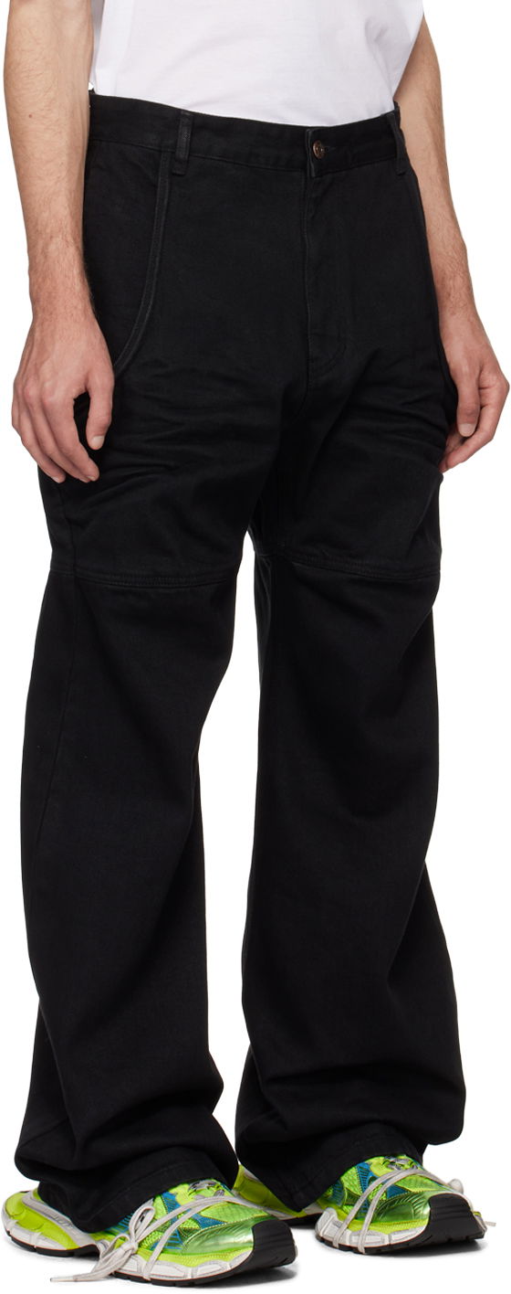 Карго панталони We11done Wire Relaxed-Fit Jeans Черно | WD-DP0-24-339-M-BK, 1