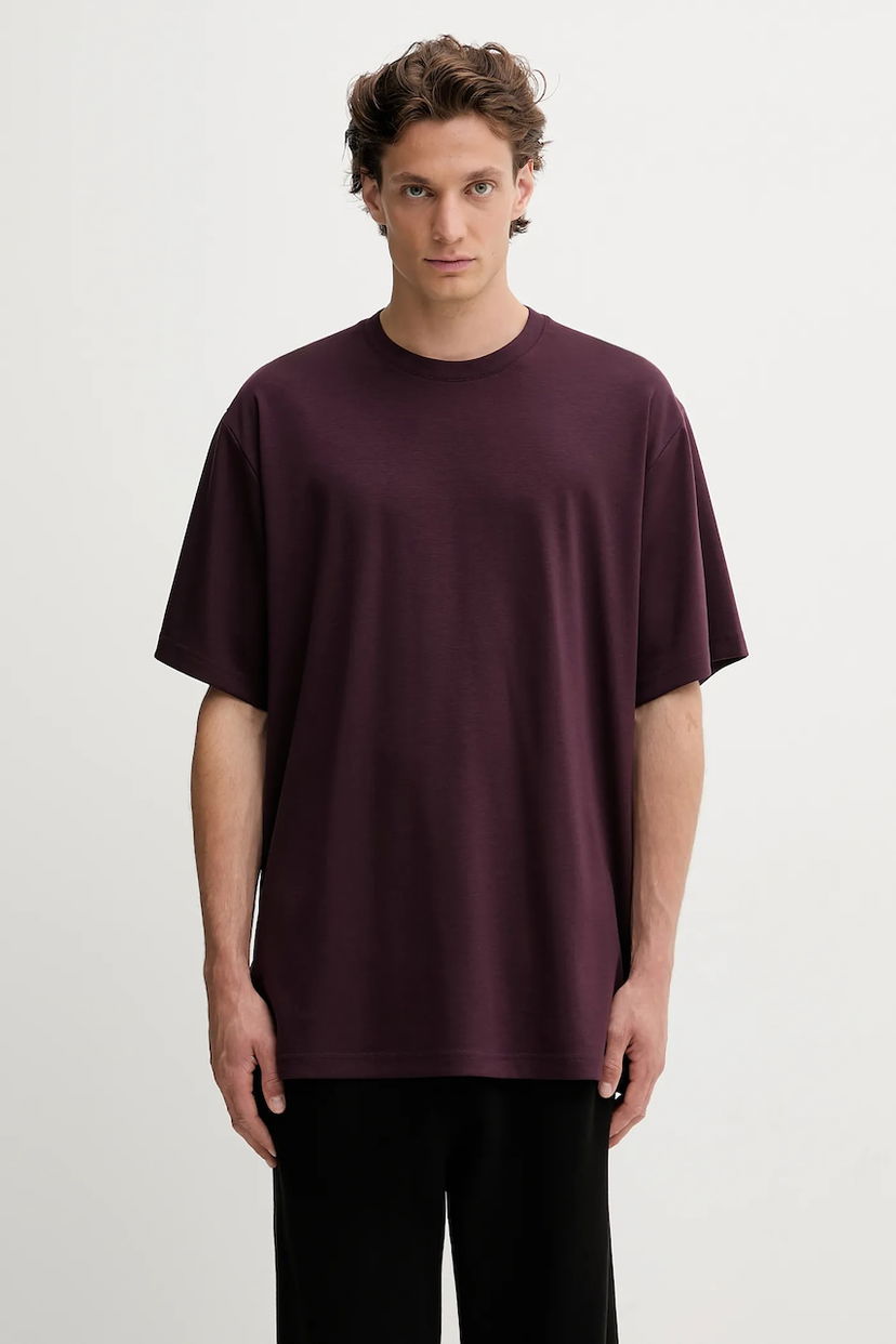 Тениска Y-3 Y-3 Premium Short Sleeve T-Shirt Бургунди | JY8162