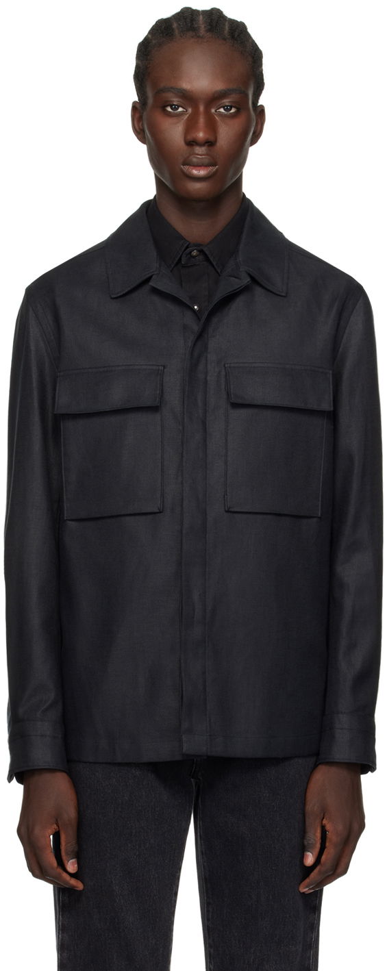 Риза ZEGNA Long Sleeve Shirt Черно | UDV60A7-SOT10, 0