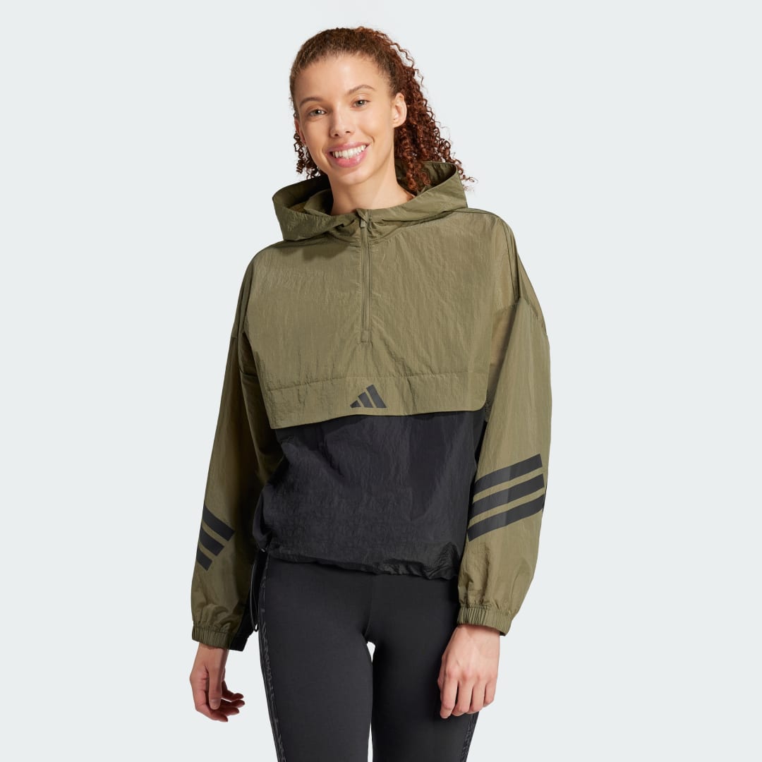 Суитчър adidas Performance Windbreaker with Contrast Panels Зелено | JC5420, 0