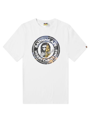 Тениска BAPE Christmas Busy Works Tee Бяло | 001TEI701014FWHT