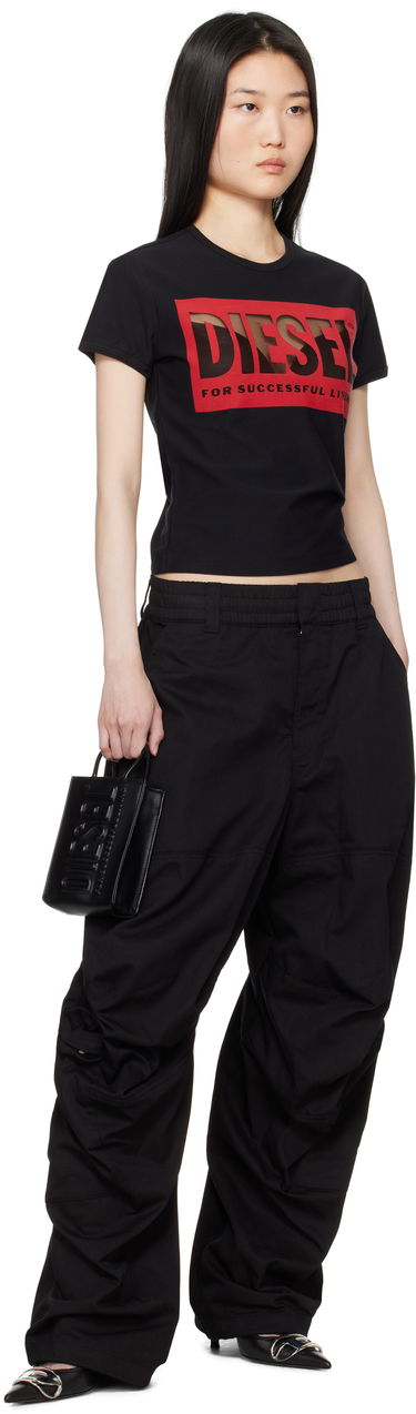 Голяма пазарска чанта Diesel 3D Shopper Mini Tote Bag Черно | X09930 P5184, 3