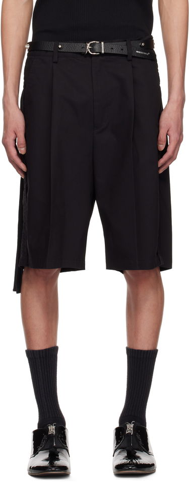 Къси панталони UNDERCOVER UNDERCOVER Pleated Shorts Черно | UP1E4506, 0