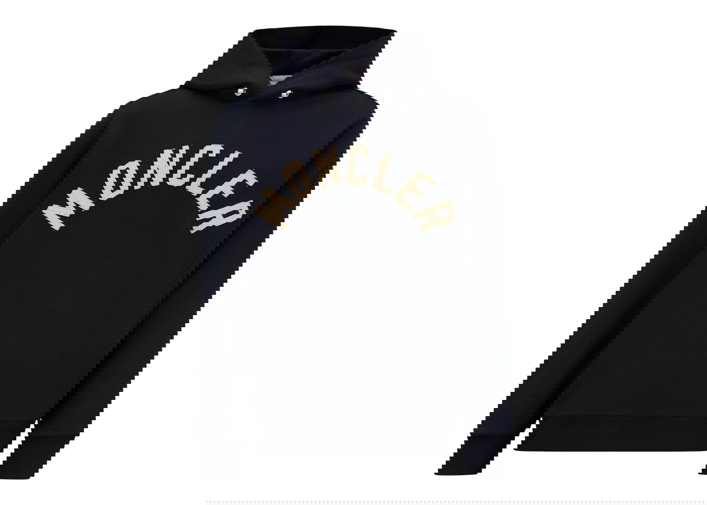 Суитчър Moncler Curved Logo Plush Cotton Hoodie Тъмно синьо | H20918G00050809KR778, 0