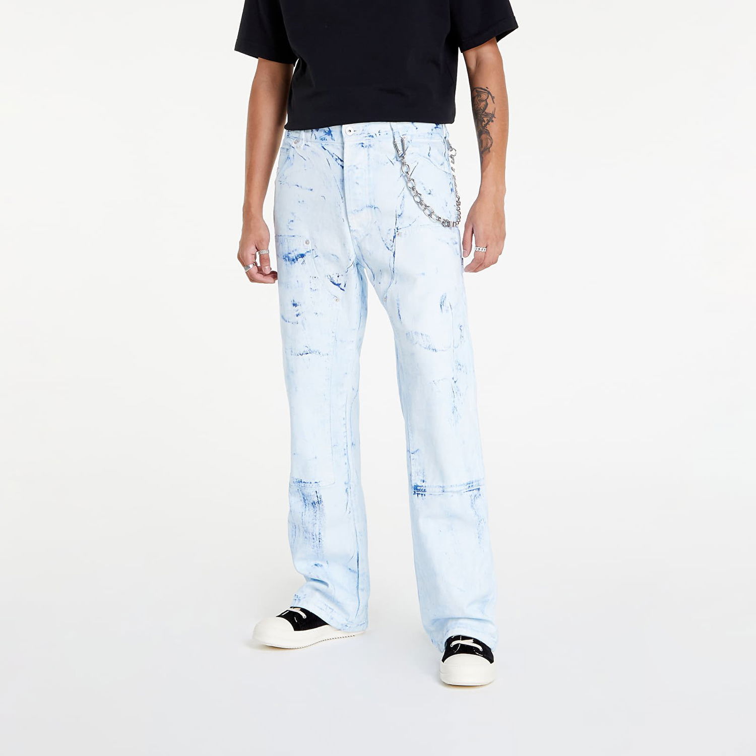 Дънки HERON PRESTON Overdyed Spray Canvas Carpenter Jeans Синьо | HMCA027F22FAB0034500, 0