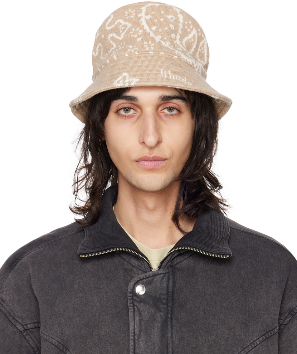 Шапка Rhude Knit Bucket Hat Бежово | RHPS24HA04973517, 0
