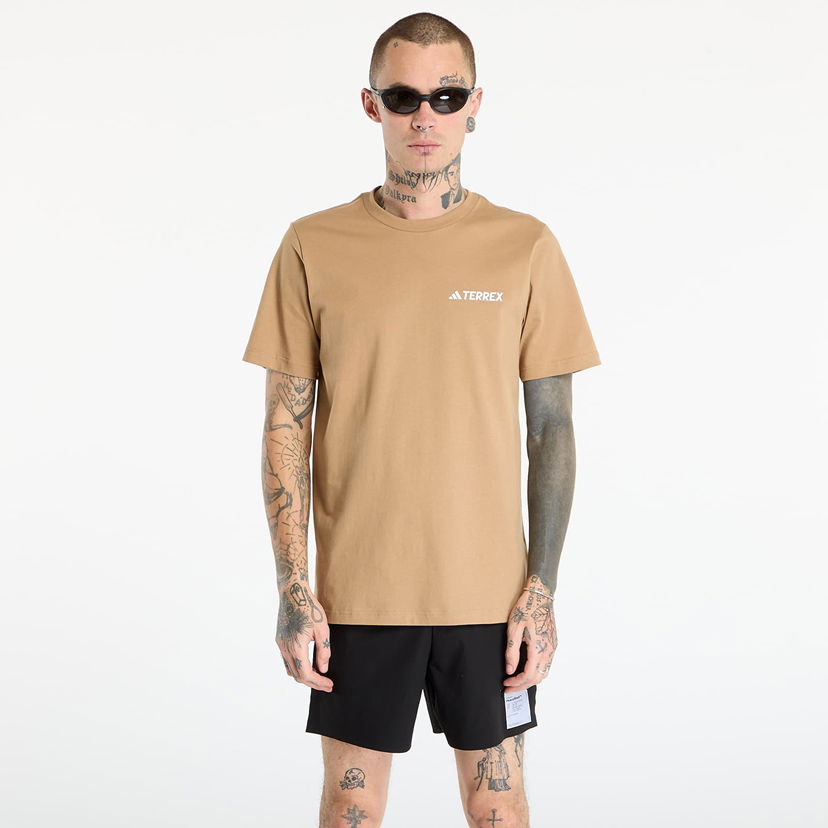 Тениска adidas Performance Terrex Graphic T-Shirt Бежово | JX3853