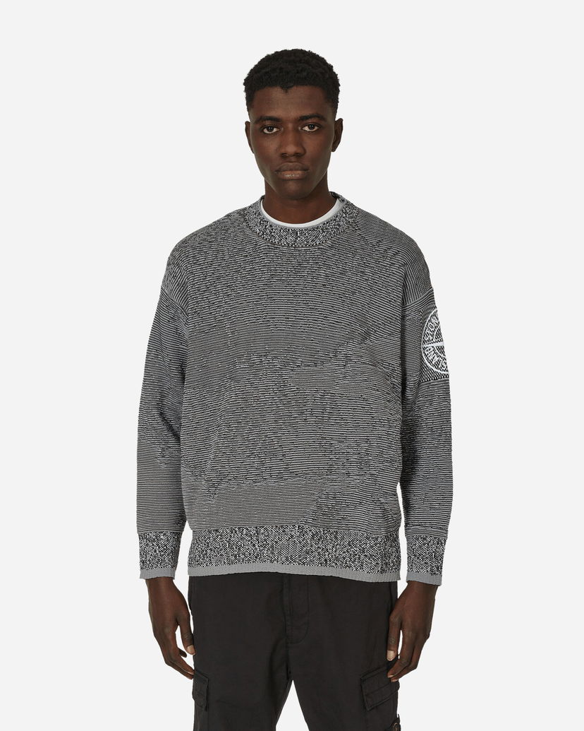 Пуловер Stone Island Cotton Nylon Mock Neck Sweater Сиво | 8015512D5 V0064