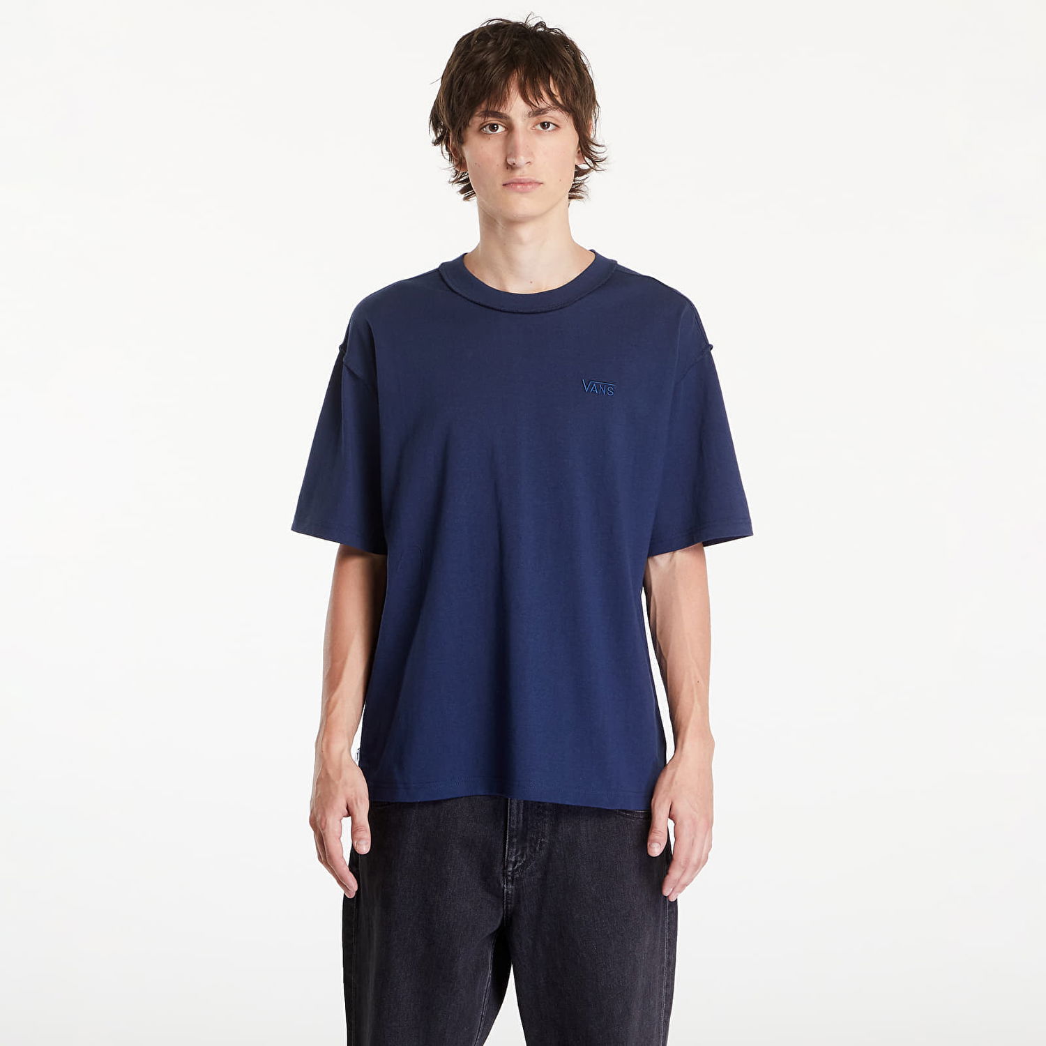 Тениска Vans LX Premium Short Sleeve T-Shirt Dress Blues Тъмно синьо | VN000GBYLKZ1, 0