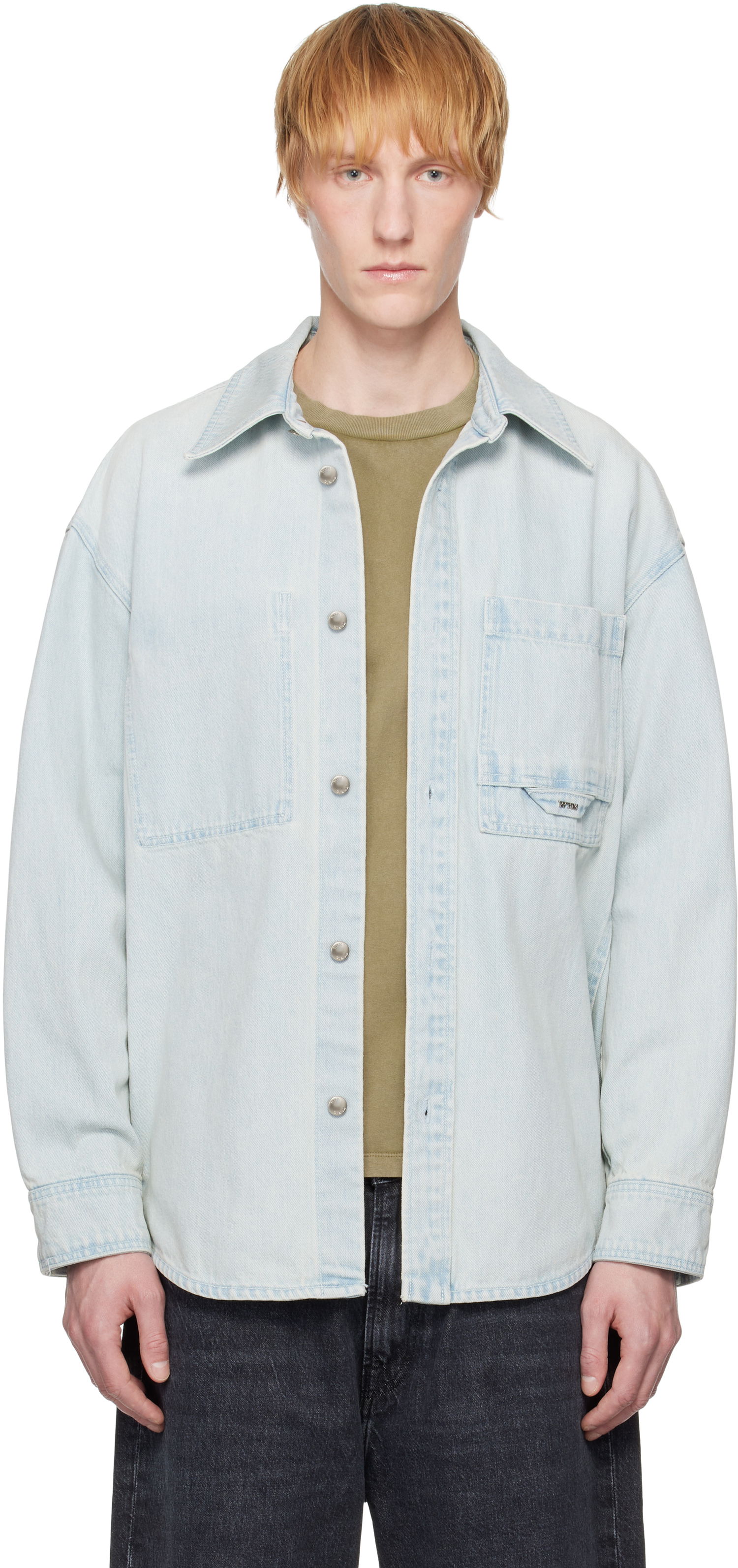 Риза WOOYOUNGMI WOOYOUNGMI Denim Shirt Синьо | W251SH16, 0