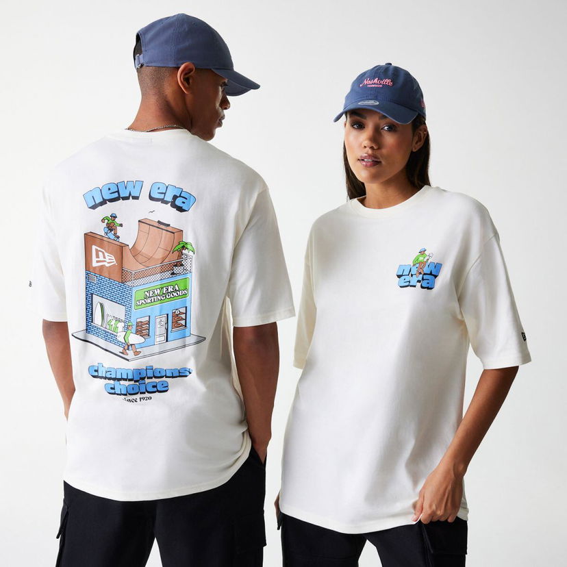 Тениска New Era New Era Store Graphic T-Shirt Бяло | 60684400
