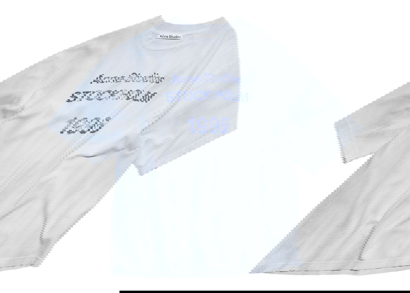 Тениска Acne Studios Stockholm 1996 Stamp T-shirt Синьо | BL0319-AAV / FN-MN-TSHI000424, 0