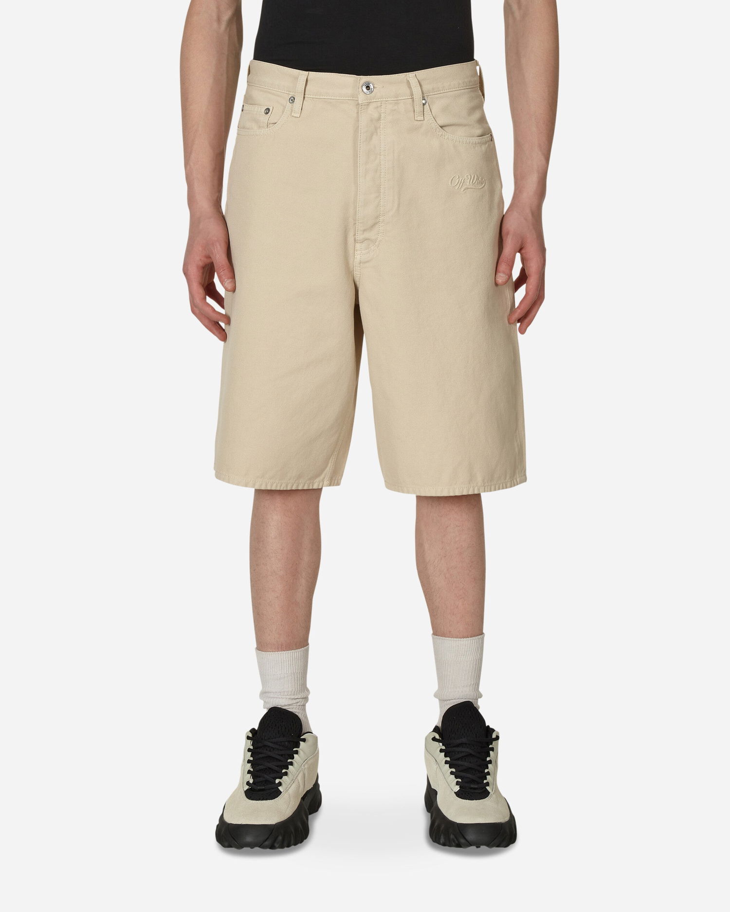 Къси панталони Off-White Wave Off Canvas Utility Shorts Beige Бежово | OMCB084S23FAB001 6161, 0