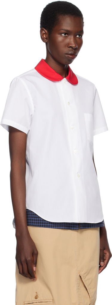 Риза Comme des Garçons Comme des Garçons Girl Broad Cotton Shirt Бяло | NO-B014-051, 1