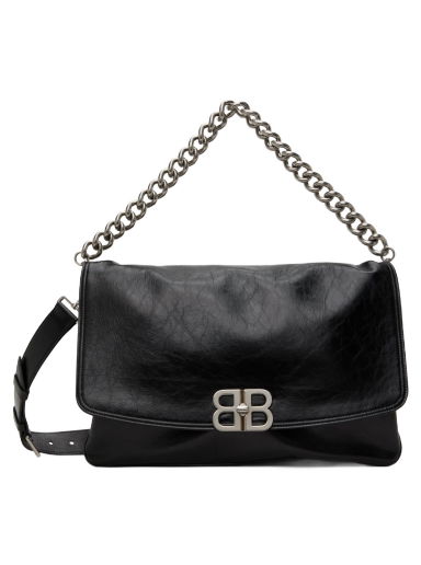 Чанта през рамо Balenciaga Large BB Flap Bag Черно | 748488 2AAI4