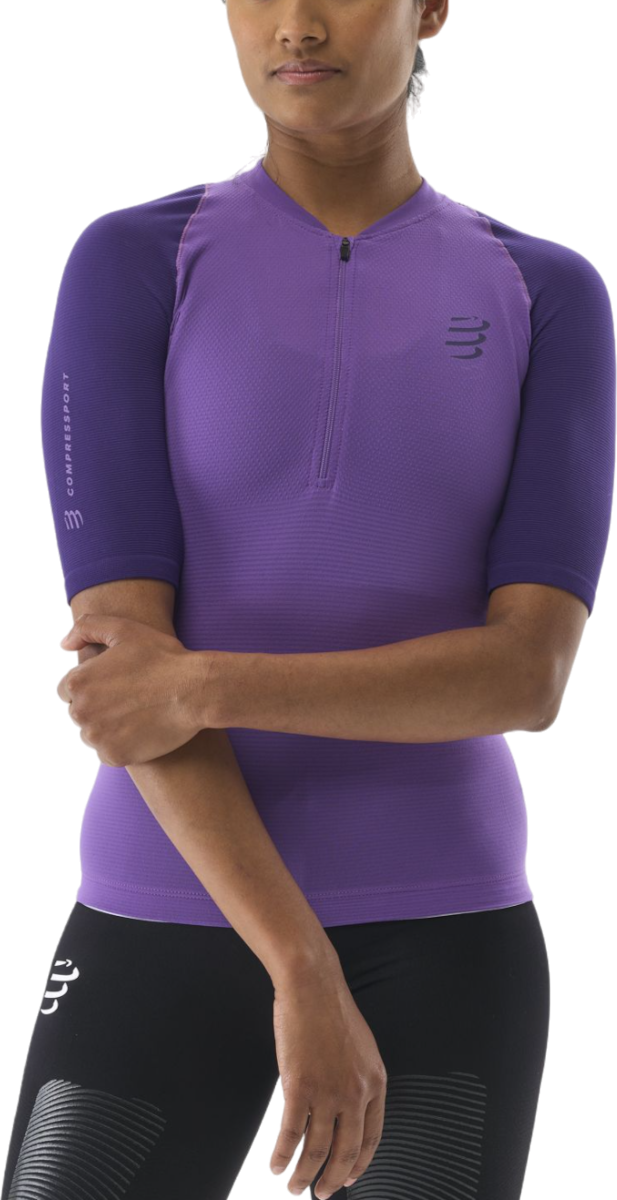 Тениска Compressport Trail Racing Postural SS Top Лилаво | atsw4913076l, 0