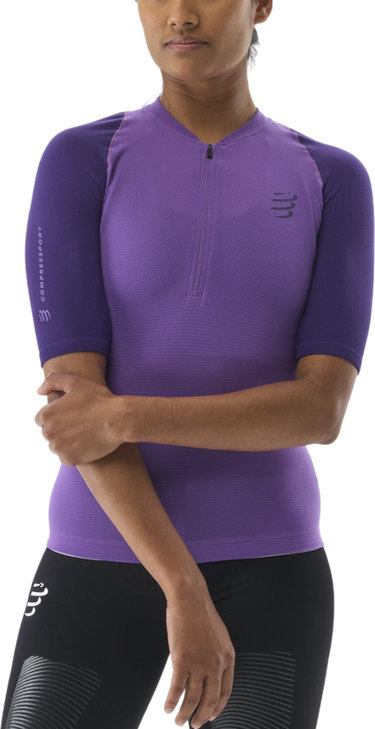 Тениска Compressport Trail Racing Postural SS Top Лилаво | atsw4913076l, 0