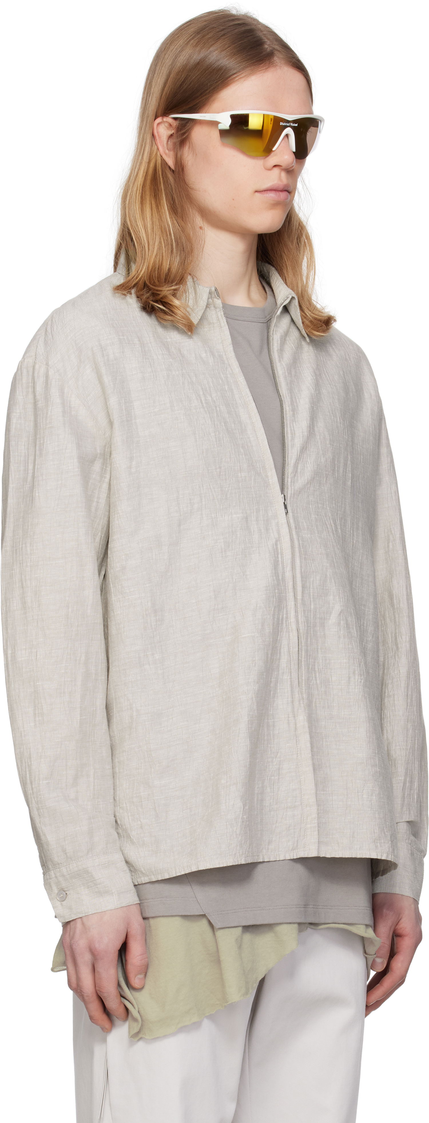 Риза Post Archive Faction (PAF) PAF 8.0 Right Zip-Up Shirt Сиво | 8.0 TSR-IV, 1
