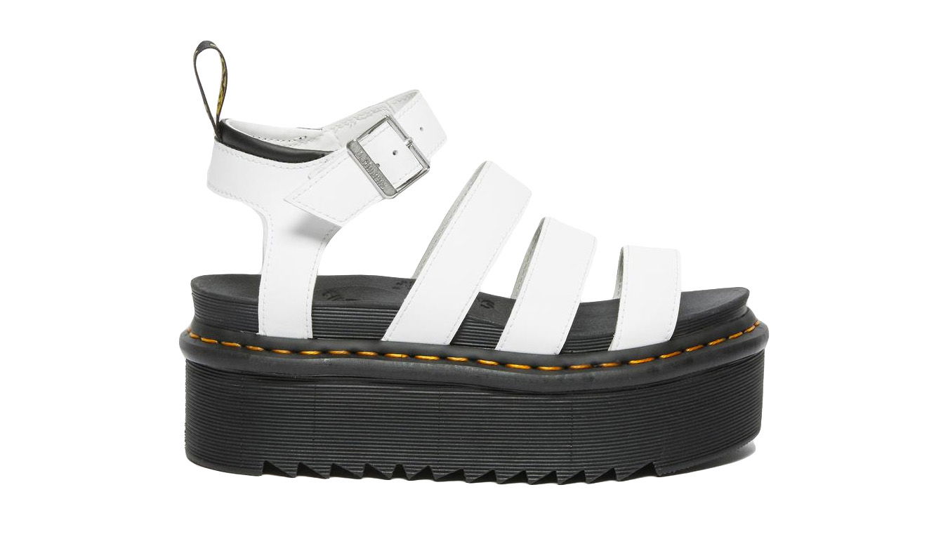 Кецове и обувки Dr. Martens Blaire Quad Hydro Leather Platform Sandals W Бяло | DM27296100, 0