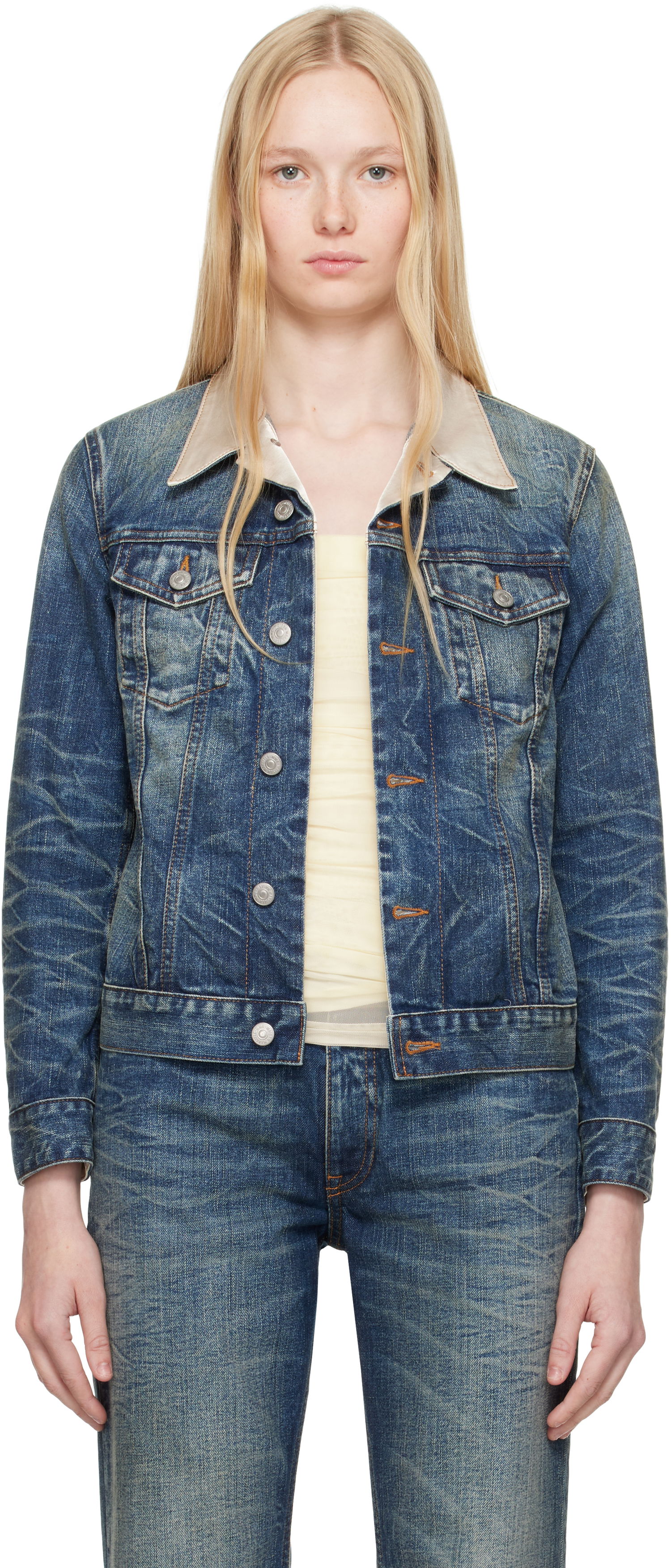 Яке Maison Margiela MM6 Maison Margiela Sports Denim Jacket Синьо | S62AN0141 M30016, 0
