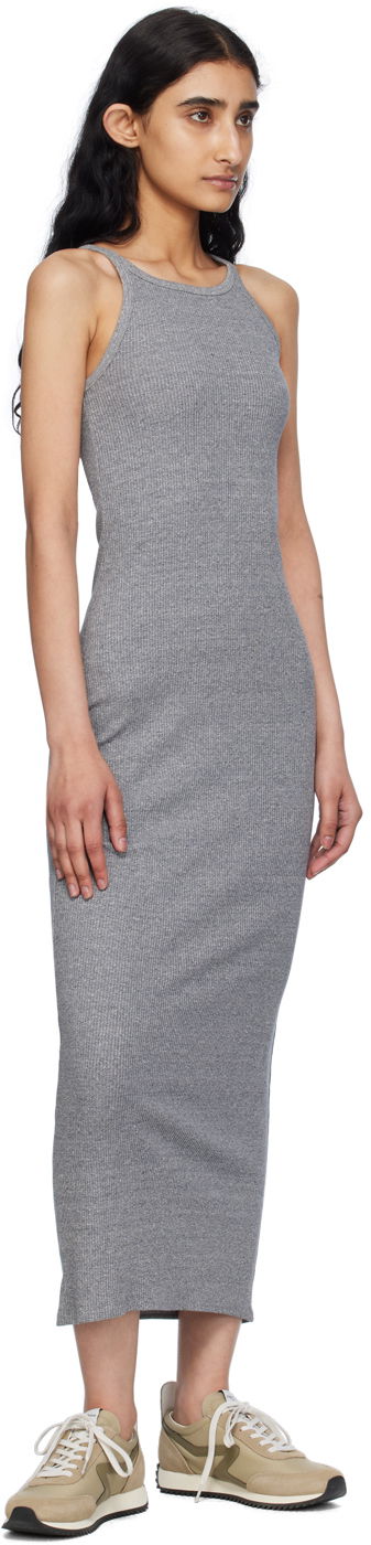 Pокля rag & bone Rag & Bone Essential Ribbed Tank Midi Dress Сиво | WCC24S3007CA07, 3