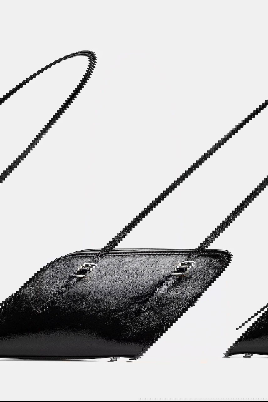 Дамска чанта Coach Leather Swing Zip Bag Черно | CAO34, 0