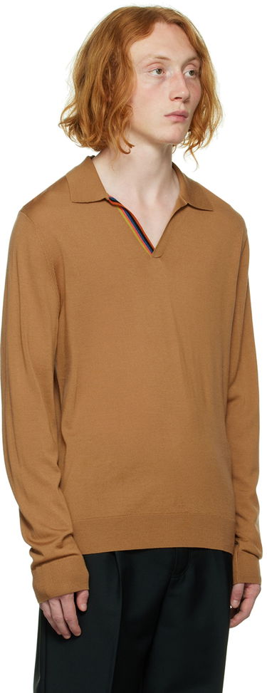 Поло тениска Paul Smith Paul Smith Stripe Detail Polo Кафяво | M1R-566X-J01790, 1