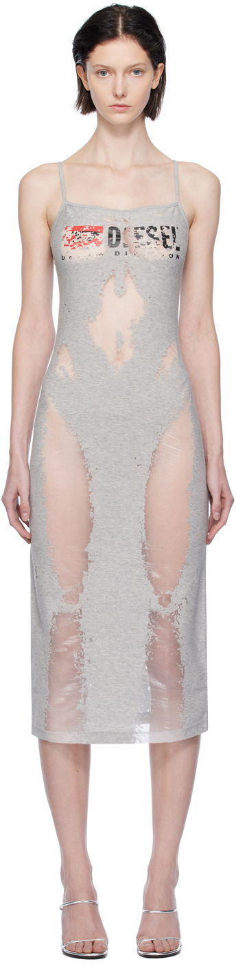 Pокля Diesel D-Hoper-Devo Midi Dress Сиво | A12109 0SHAY, 0