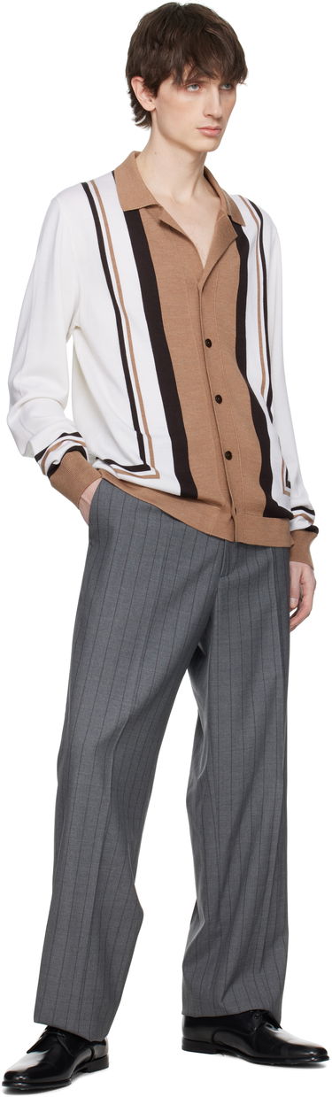Пуловер Dolce & Gabbana Dolce&Gabbana Wool DG Embroidery Cardigan Кафяво | GXV35ZJFMDU, 3