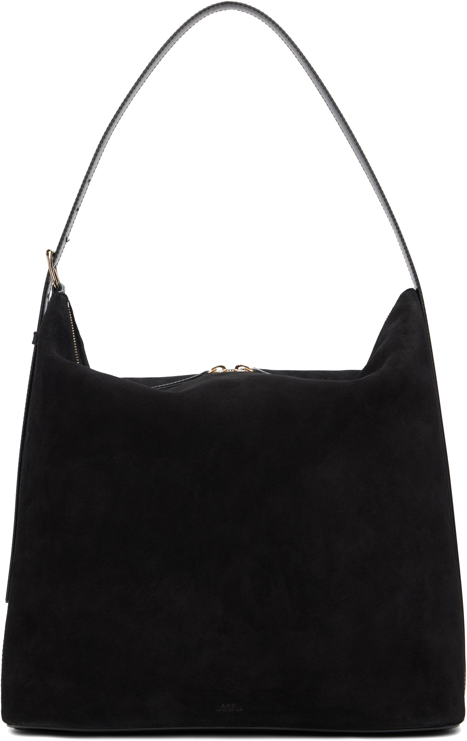 Чанта през рамо A.P.C. Vera Maxi Suede Hobo Bag Черно | PXCAL-F67029, 0
