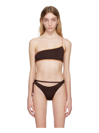 Бански Jacquemus Le Raphia 'Le Haut De Maillot Maio' Bikini Top Кафяво | 23E231SW026-2133