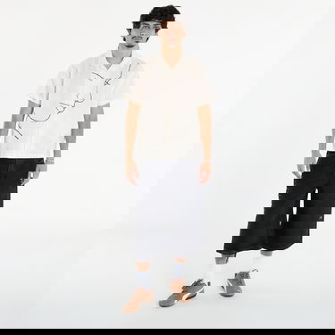 Риза OBEY Frances Short Sleeve Cuban Collar Line Art Woven Shirt Бежово | 181210130-UNM, 3