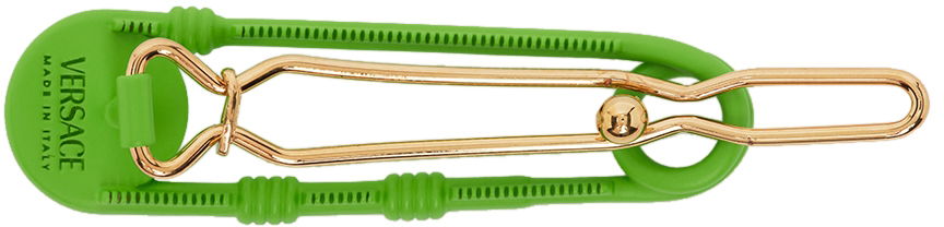 Значка Versace Versace Safety Pin Hair Clip Зелено | 1006259_1A00635, 1