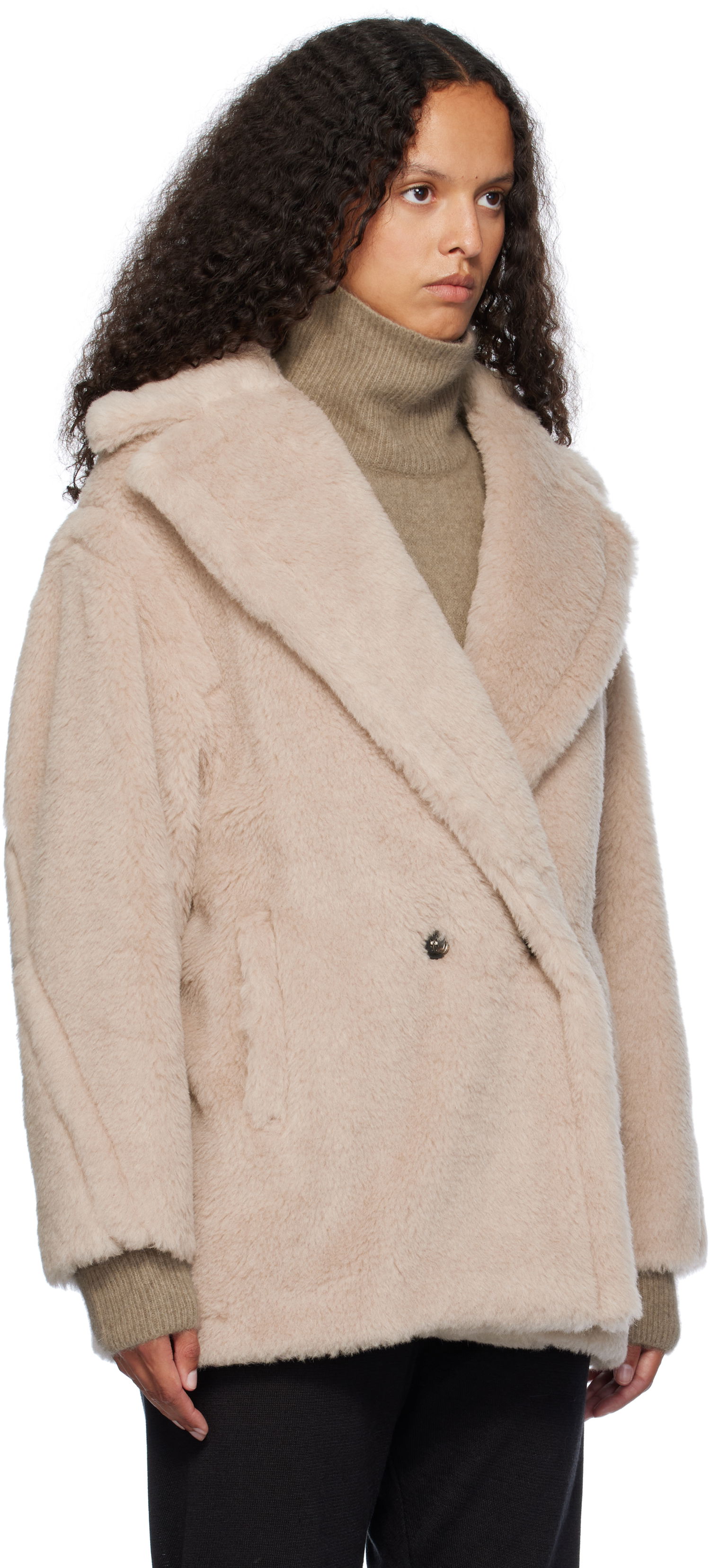 Яке Max Mara Max Mara Olga Short Faux-Fur Coat Бежово | 2421086032600 MM10501, 1