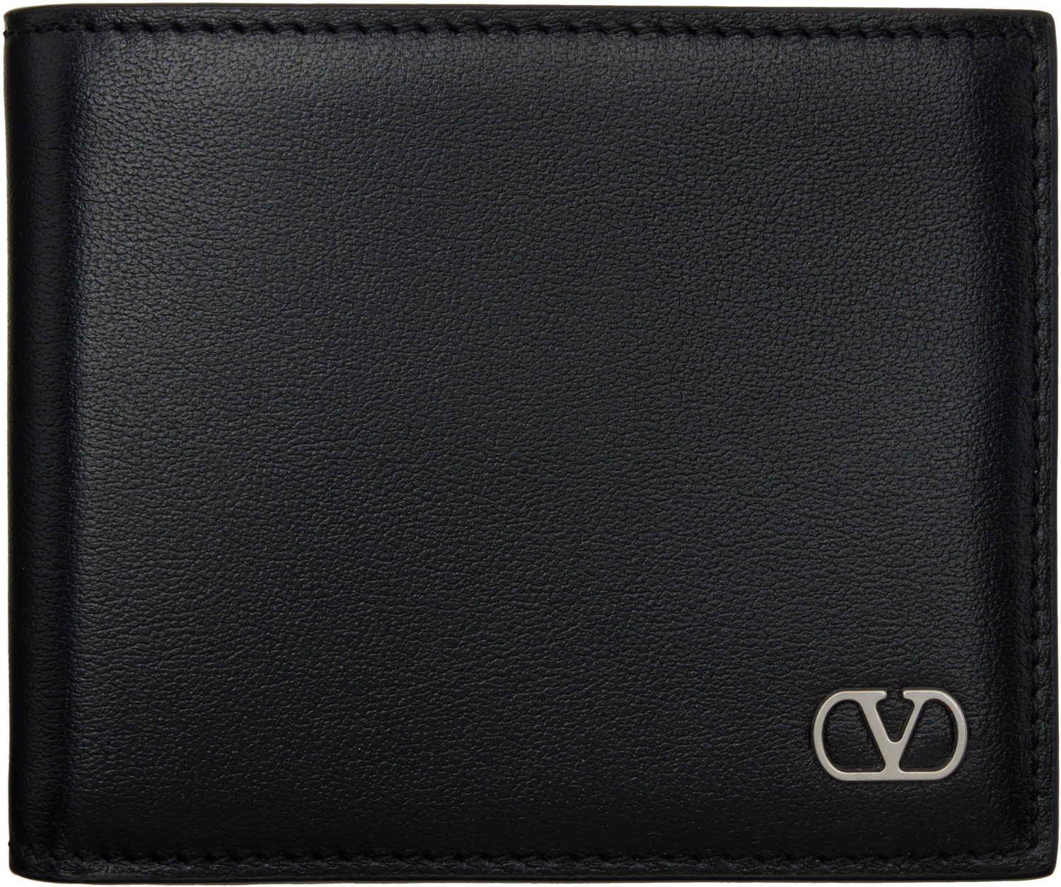 Портфейл Valentino Valentino Garavani VLogo Signature Grainy Calfskin Bifold Wallet Черно | 6Y2P0V08WVF, 0
