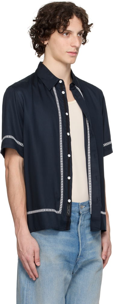 Риза rag & bone rag & bone Dalton Embroidered Shirt Тъмно синьо | MBW25PA027SVML, 1