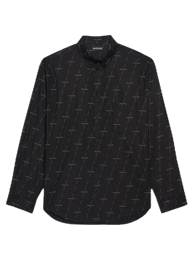 Риза Balenciaga Large Fit Poplin Shirt Черно | 642265TJLF31269