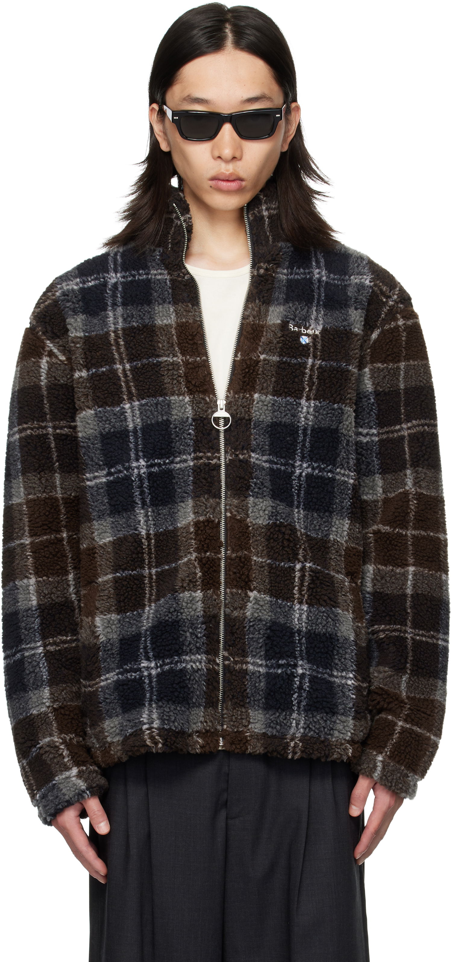 Яке Barbour Barbour Tartan Sherpa Fleece Jacket Кафяво | MFL0187TN38, 0