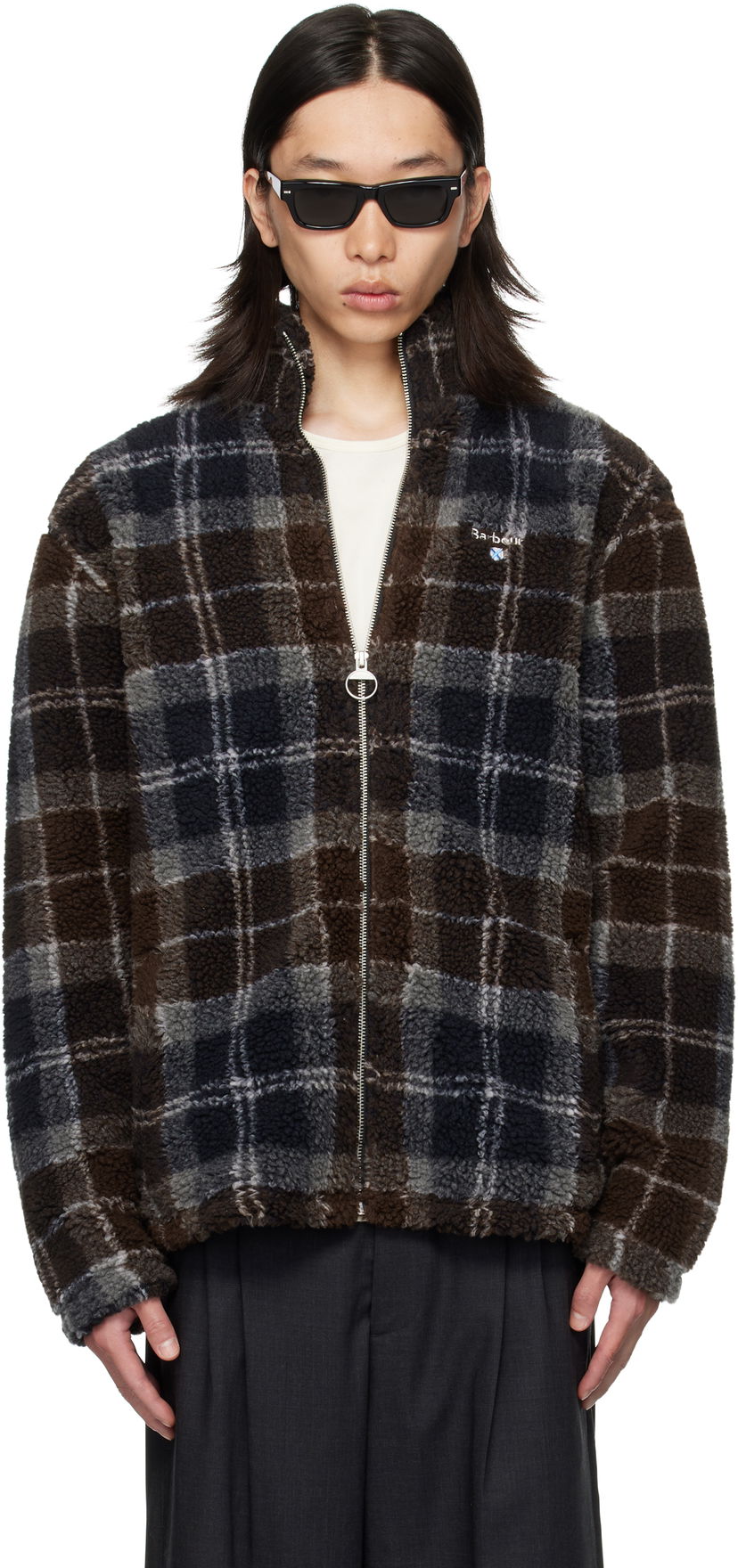 Яке Barbour Barbour Tartan Sherpa Fleece Jacket Кафяво | MFL0187TN38