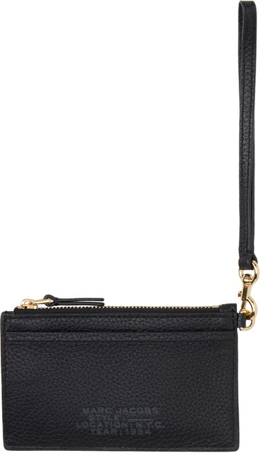 Портфейл Marc Jacobs Marc Jacobs Leather Top Zip Wristlet Wallet Черно | S125L01RE22, 0