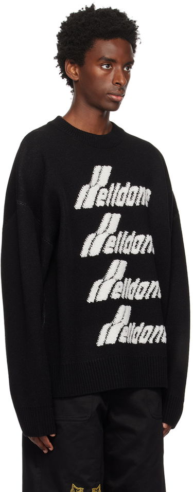 Пуловер We11done We11done Jacquard Knit Sweater Черно | WD-KO1-22-666-U-BK, 4